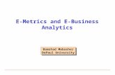 E-Metrics and E-Business Analytics Bamshad Mobasher DePaul University Bamshad Mobasher DePaul University.