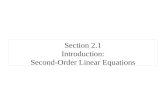 Section 2.1 Introduction: Second-Order Linear Equations.