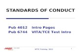 1 NTTC Training 2013 STANDARDS OF CONDUCT Pub 4012Intro Pages Pub 6744VITA/TCE Test Intro.