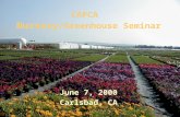 CAPCA Nursery /Greenhouse Seminar June 7, 2000 Carlsbad, CA.