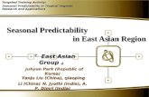 Seasonal Predictability in East Asian Region Targeted Training Activity: Seasonal Predictability in Tropical Regions: Research and Applications 『 East.