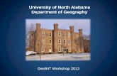 University of North Alabama Department of Geography GeoINT Workshop 2013.