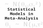 Statistical Models in Meta- Analysis T i ~ N(  i  i 2 )  i ~ N(  2 )