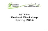 ISTEP+ Pretest Workshop Spring 2014 1. Agenda Operational ISTEP+ – No Book II – No Validation Sites ISTEP+ Paper/Pencil ISTEP+ Online Return of Results.