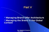 PSU - Global Brand Management - Alain Hutinel 1 Part V Managing Brand Offer Architecture Managing the Brand in the Global Context.