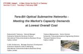 Tera-Bit Optical Submarine Networks - Meeting the Market's Capacity Demands at Lowest Overall Cost Tera-Bit Optical Submarine Networks - Meeting the Market's.