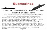 List of submarine classes of the United States Navy Sure, we all served on them but do we know ALL of them? This comprehensive list all the classes of.