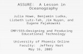 ASSURE: A Lesson in Oceanography Julia Howe, Benjamin Ludka, Lizbeth Lutz-Tah, Jim Nuyen, and Eugene Pajakowski CMP/555—Designing and Producing Educational.