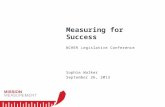 Measuring for Success NCHER Legislative Conference Sophie Walker September 26, 2013.