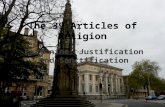The 39 Articles of Religion Part nine: Justification and Sanctification.