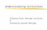 Understanding Activities Interaction Design Lecture 6 Scenario-based Design.