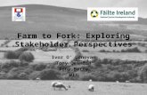 Farm to Fork: Exploring Stakeholder Perspectives Ivor O’ Donovan Tony Quinlan Tony Barry WIT.