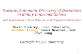 1 Towards Automatic Discovery of Deviations in Binary Implementations with Applications to Error Detection and Fingerprint Generation David Brumley, Juan.
