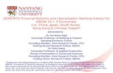 ISEAS-NTU Financial Reforms and Liberalization Ranking Indices For ASEAN 10 + 5 Economies (i.e. China, Japan, South Korea, Hong Kong & Chinese Taipei)*