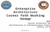 UNCLASSIFIED 1 Enterprise Architecture Career Path Working Group Walt Okon Senior Architect Engineer Architecture & Infrastructure Directorate Office of.