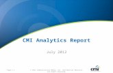 © 2011 Communications Media, Inc. Confidential Material. All Rights Reserved. Page  1 CMI Analytics Report July 2012.
