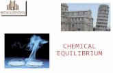 1 CHEMICAL EQUILIBRIUM. Chemical Equilibrium Chemical Reactions Types; What is equilibrium? Expressions for equilibrium constants, K c ; Calculating K.
