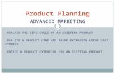 ADVANCED MARKETING ANALYZE THE LIFE CYCLE OF AN EXISTING PRODUCT ANALYZE A PRODUCT LINE AND BRAND EXTENSION USING CASE STUDIES CREATE A PRODUCT EXTENSION.