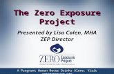 A Pregnant Woman Never Drinks Alone. Visit zeroexposure.org The Zero Exposure Project Presented by Lisa Colen, MHA ZEP Director.