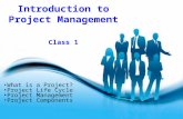 Free Powerpoint Templates Page 1 Free Powerpoint Templates Introduction to Project Management What is a Project? Project Life Cycle Project Management.