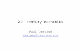 21 st century economics Paul Ormerod .