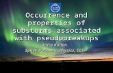 Occurrence and properties of substorms associated with pseudobreakups Anita Kullen Space & Plasma Physics, EES.