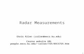 1 Radar Measurements Chris Allen (callen@eecs.ku.edu) Course website URL people.eecs.ku.edu/~callen/725/EECS725.htm.