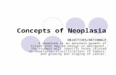 Concepts of Neoplasia OBJECTIVES/RATIONALE A neoplasm is an abnormal growth of tissue that may be benign or malignant. The student will identify terms.