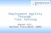 Deployment Agility Through Tier Testing Hanan Hit, NoCOUG President 2009.