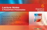 6 Digestive System Lecture Notes A PowerPoint Presentation Classroom Activity to Accompany Medical Terminology Systems, Seventh Edition Barbara A. Gylys.