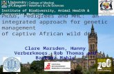 Institute of Biodiversity, Animal Health & Comparative Medicine Clare Marsden, Hanny Verberkmoes, Rob Thomas and Barbara Mable Pictus, Pedigrees and MHC: