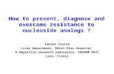 How to prevent, diagnose and overcome resistance to nucleoside analogs ? Fabien Zoulim Liver department, Hôtel Dieu Hospital & Hepatitis research laboratory,