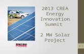 2013 CREA Energy Innovation Summit 2 MW Solar Project 1.