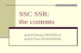 SSC SSR: the contents prof.dr.Danny PIETERS & prof.dr.Paul SCHOUKENS.