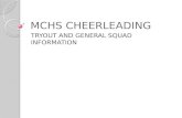MCHS CHEERLEADING TRYOUT AND GENERAL SQUAD INFORMATION.