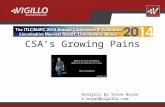 CSA’s Growing Pains Analysis by Steve Bryan s.bryan@vigillo.com.