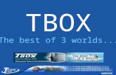 OVERVIEW TBOX The best of 3 worlds.... TBOX The best of 3 worlds...  best of Automation  best of Internet  best of Telemetry.