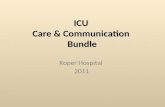 ICU Care & Communication Bundle Roper Hospital 2011.