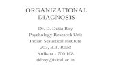 ORGANIZATIONAL DIAGNOSIS Dr. D. Dutta Roy Psychology Research Unit Indian Statistical Institute 203, B.T. Road Kolkata - 700 108 ddroy@isical.ac.in.