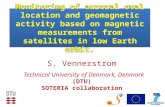 Monitoring of auroral oval location and geomagnetic activity based on magnetic measurements from satellites in low Earth orbit. S. Vennerstrom Technical.