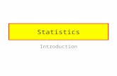 Statistics Introduction. The study of probability is often deceptive: on the surface, it seems close to everyday experience and intuition seems enough.