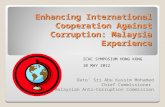 1 Enhancing International Cooperation Against Corruption: Malaysia Experience Dato’ Sri Abu Kassim Mohamed Chief Commissioner Malaysian Anti-Corruption.