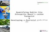 Quantifying Dublin City Enterprise Board’s carbon footprint & Developing a footprint reduction plan CarbonDecisions Update January 16, 2009.