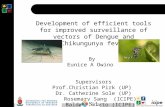 Development of efficient tools for improved surveillance of vectors of Dengue and Chikungunya fever By Eunice A Owino Supervisors Prof.Christian Pirk (UP)