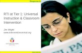 Response to Intervention  RTI at Tier 1: Universal Instruction & Classroom Intervention Jim Wright .