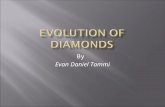 By Evan Daniel Tammi  Diamonds were formed millions of years ago below the earth's surface between 75 to 120 miles deep by pressure and extreme heat.