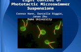 Light Control of Phototactic Microswimmer Suspensions Connor Hann, Danielle Riggin, Janan Zhu Duke University.