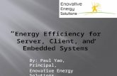 By: Paul Yao, Principal, Enovative Energy Solutions .
