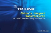 China’s Largest Manufacturer of SOHO Networking Products.