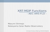 XRT-MDP Functions - AEC · ARS · FLD - Masumi Shimojo Nobeyama Solar Radio Observatory 4th Solar-B Science Meeting 2003/02/04@ISAS.